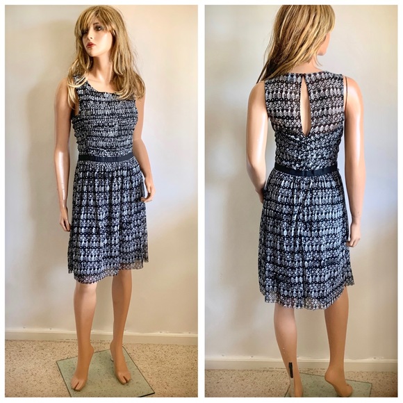 ANTHROPOLOGIE Postmark Ruched Smoked Dress - Picture 2 of 14